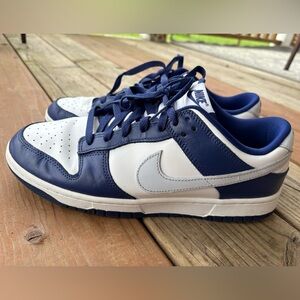 Nike Dunk Low Deep Royal Football Grey Lace Up Sneakers DV0833-401 Men's 10.5